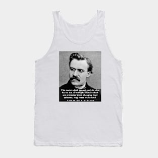 Friedrich Nietzsche portrait and quote: The snake which cannot cast its skin.... Tank Top